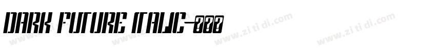 dark future italic字体转换